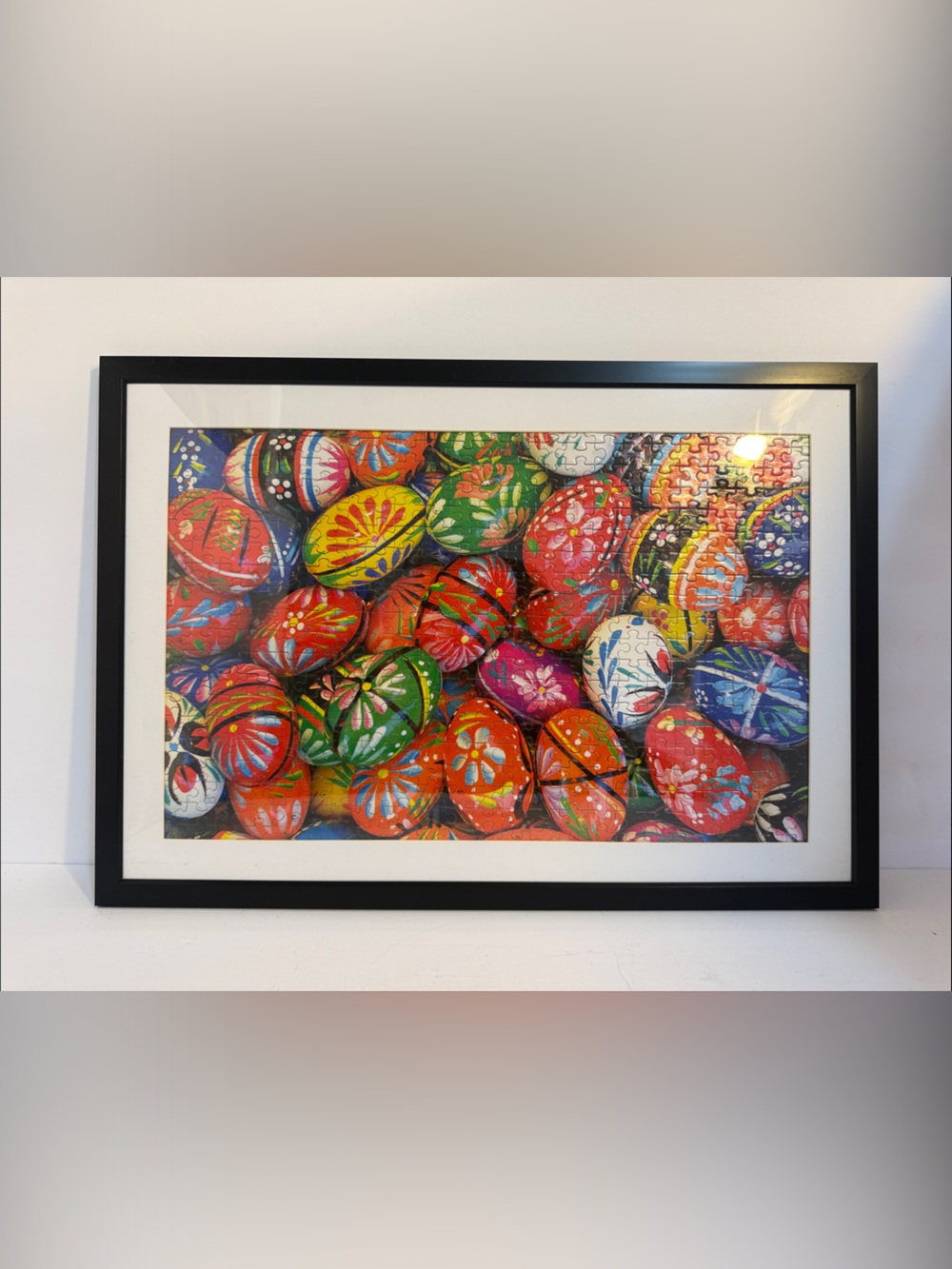 Framed Vibrant Easter Egg Art Print - Multicolor